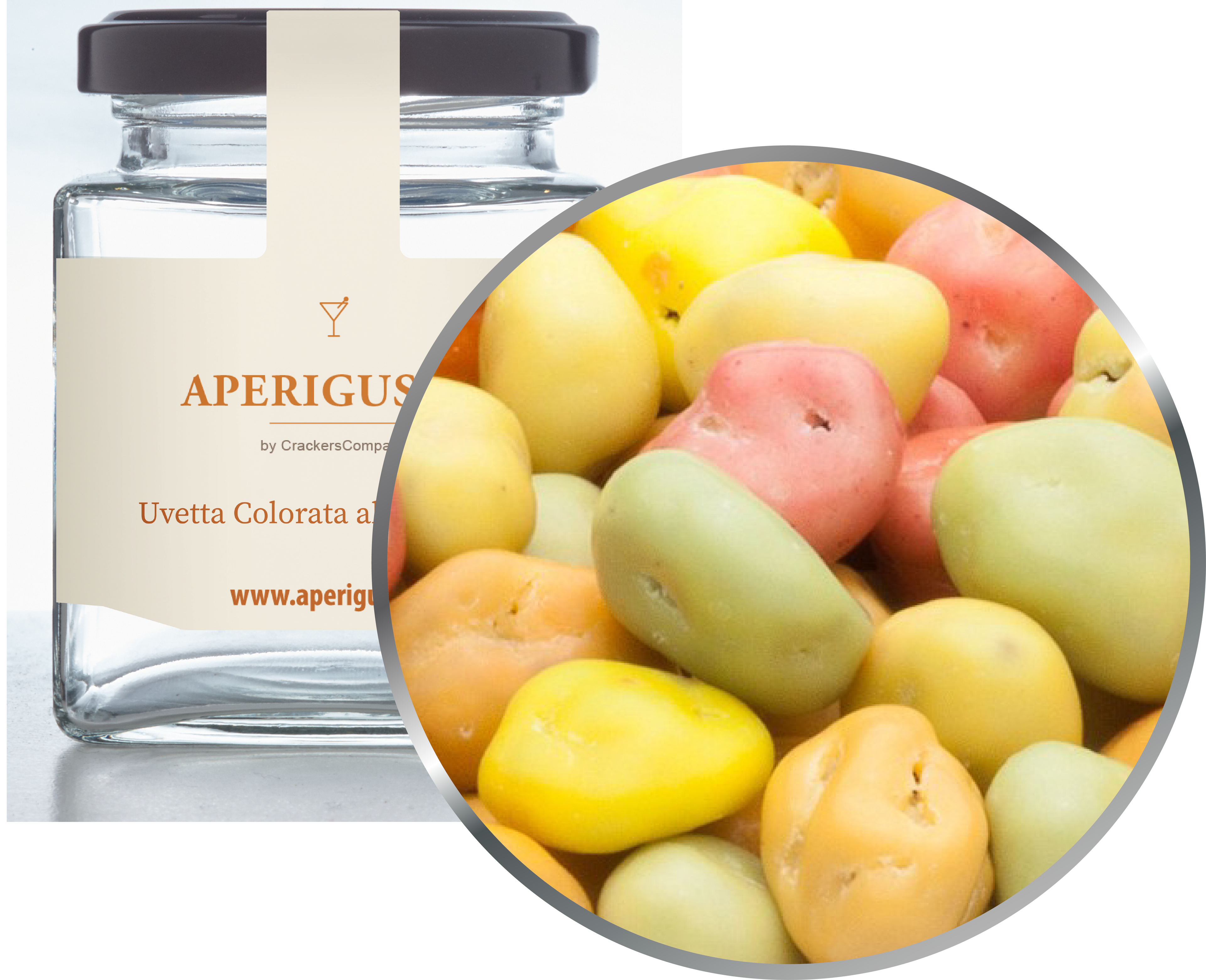 Aperigusto Zoom | P-31235-GLQ | Vaso quadrato | Uvetta Colorata