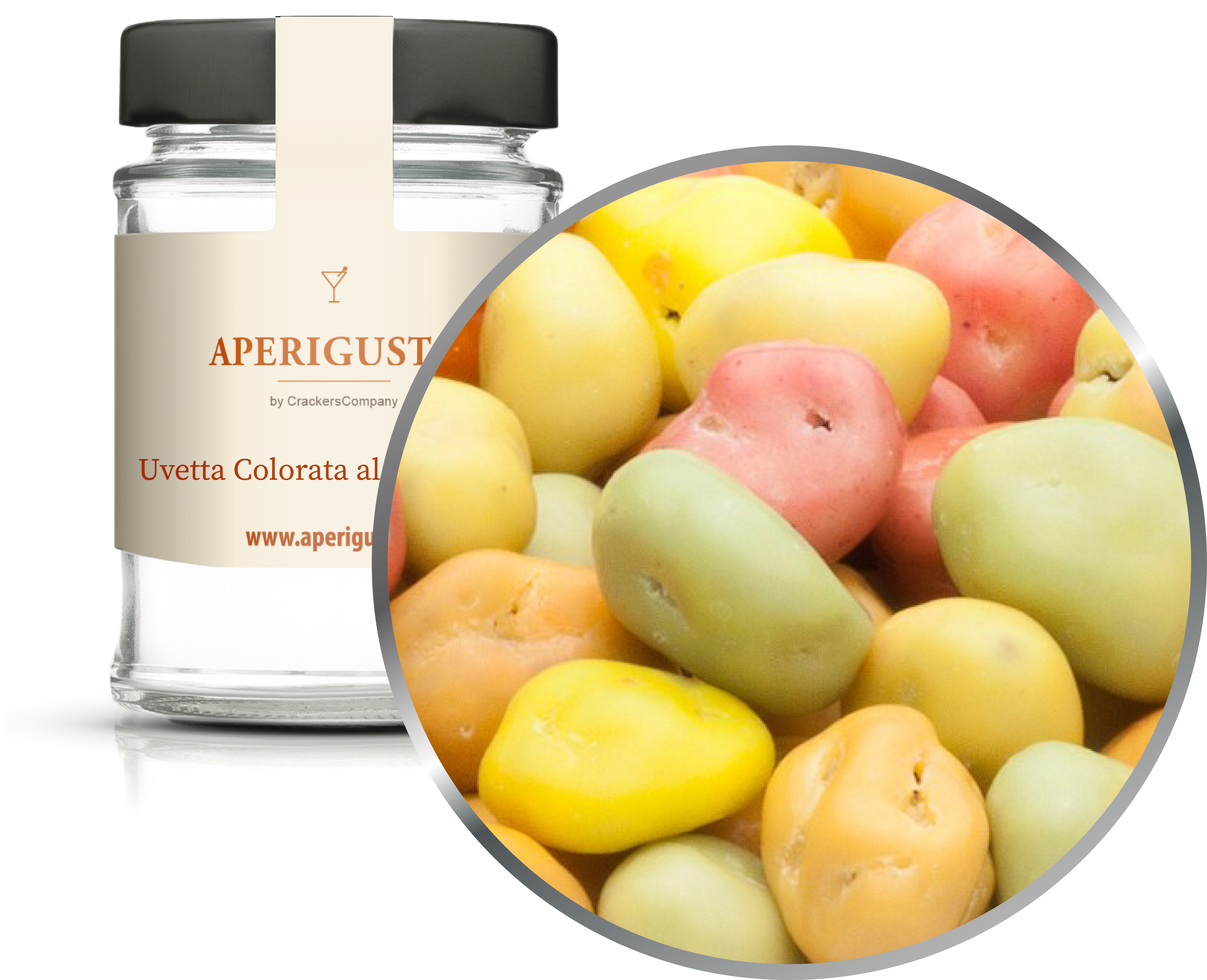Aperigusto Zoom | P-31235-GLR | Vaso rotondo | Uvetta Colorata