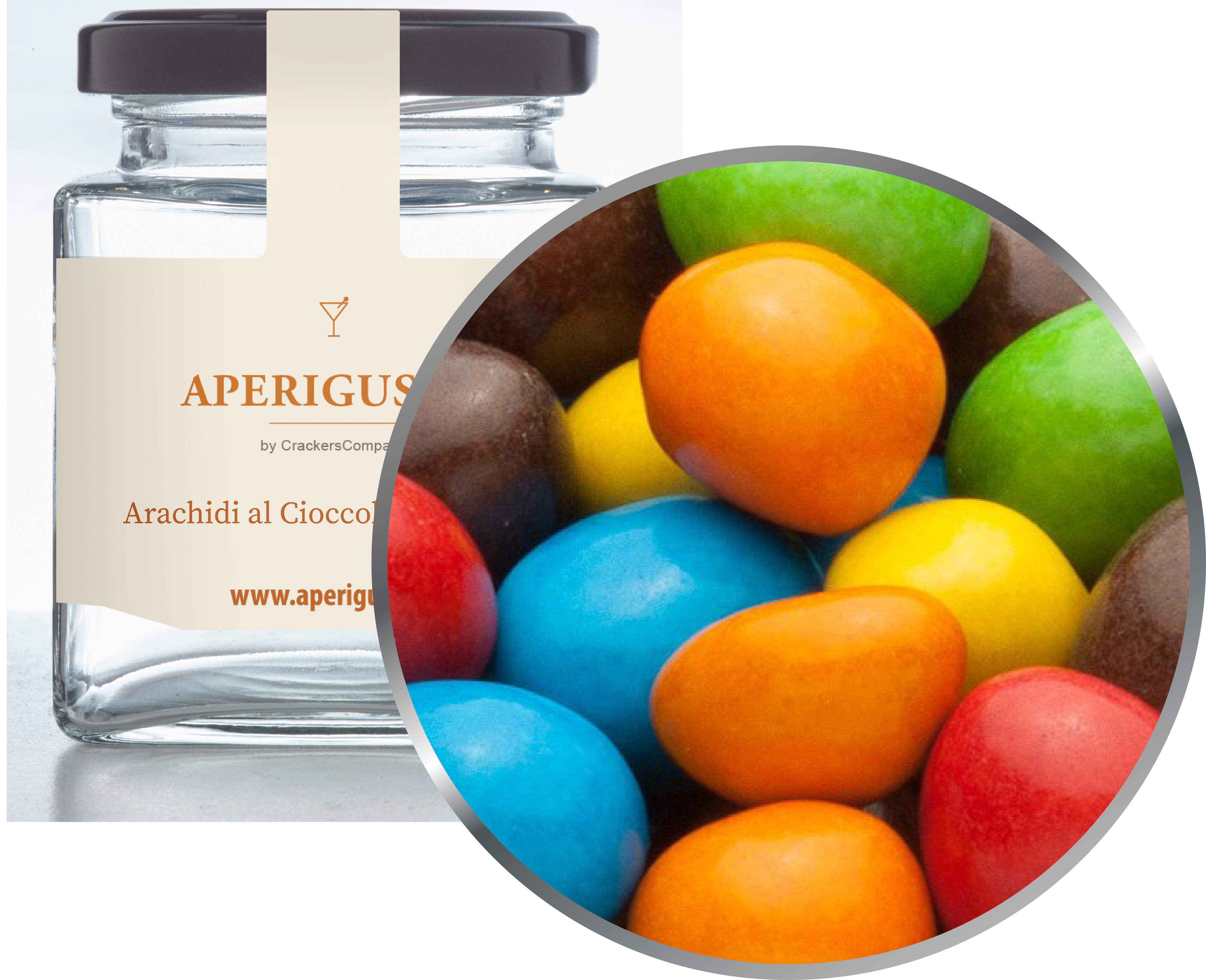 Aperigusto Zoom | P-31240-GLQ | Vaso quadrato | Arachidi Colorate