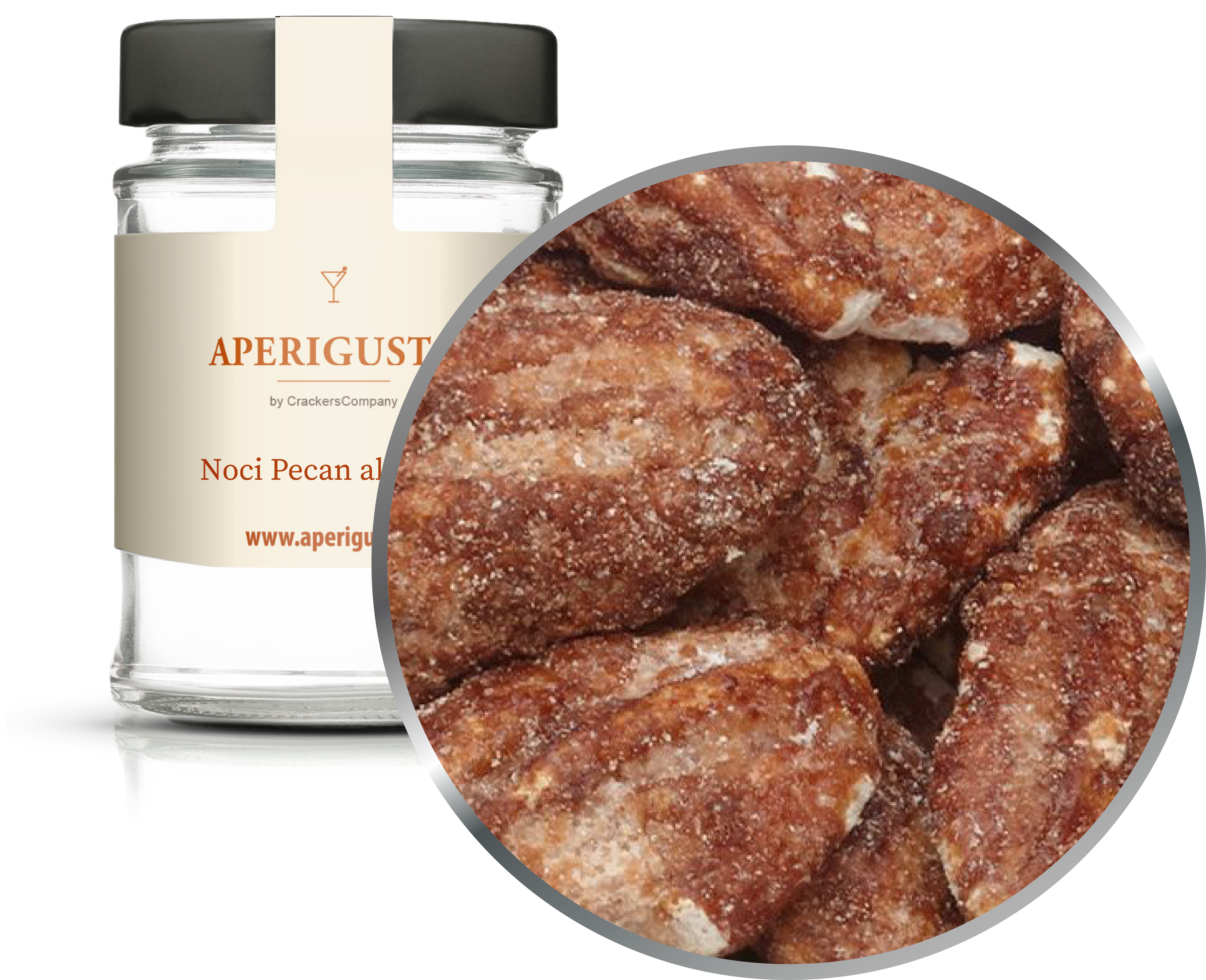 Aperigusto Zoom | P-31243-GLR | Vaso rotondo | Noci Pecan al Miele