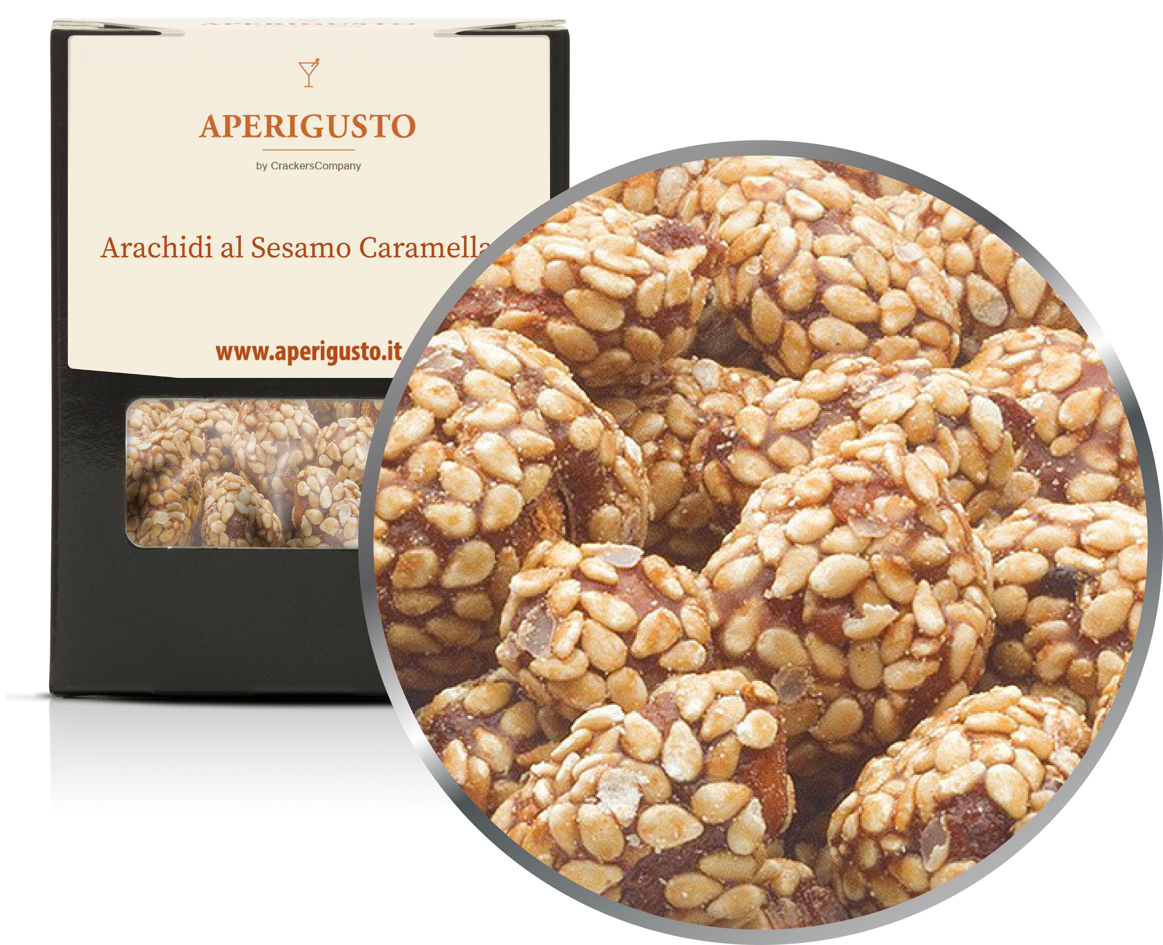 Aperigusto Zoom | P-31260-BOX | Scatola di carta | Arachidi al Sesamo