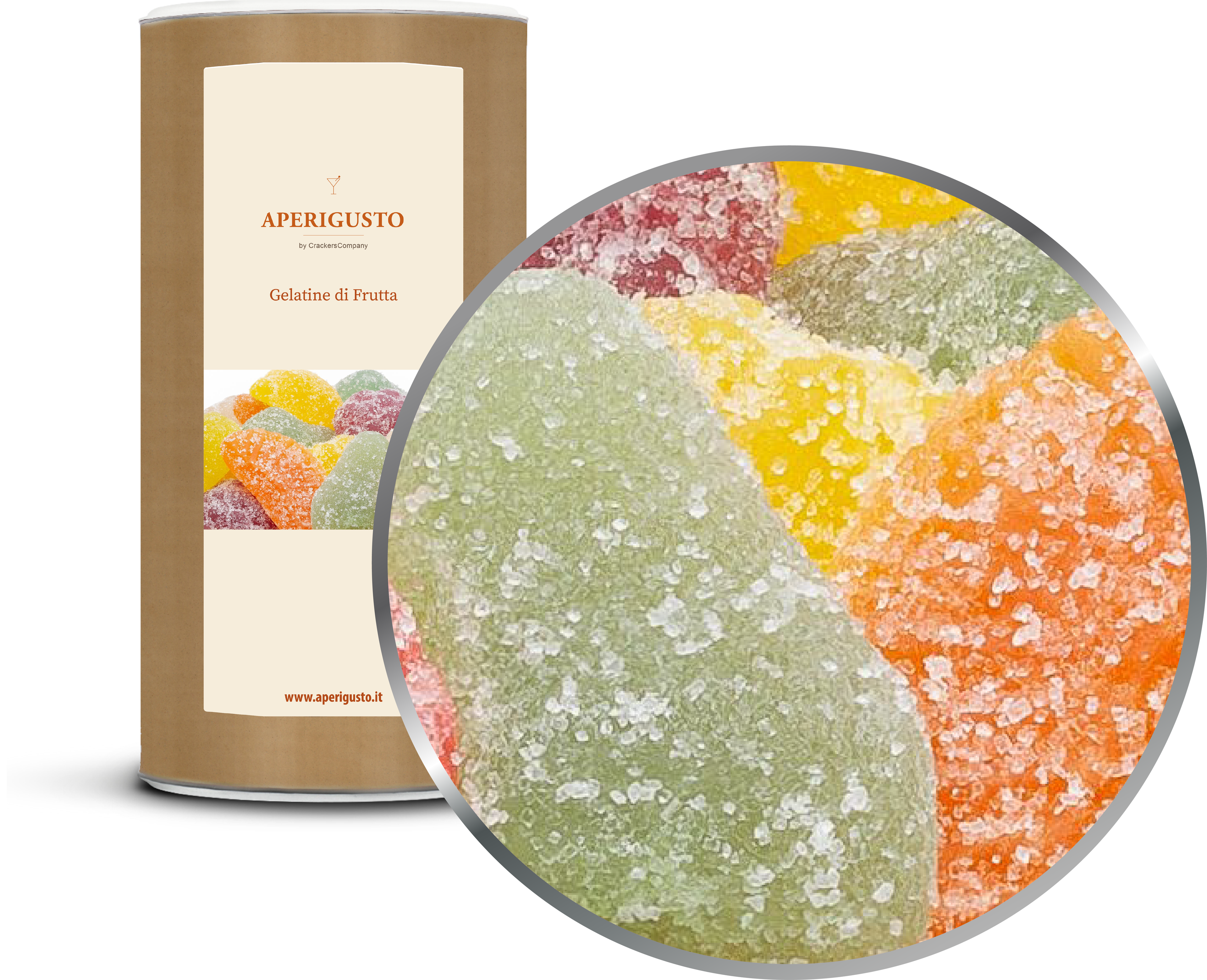 Aperigusto Zoom | P-31310-CCL | Barattolo composite grande | Gelatine di Frutta