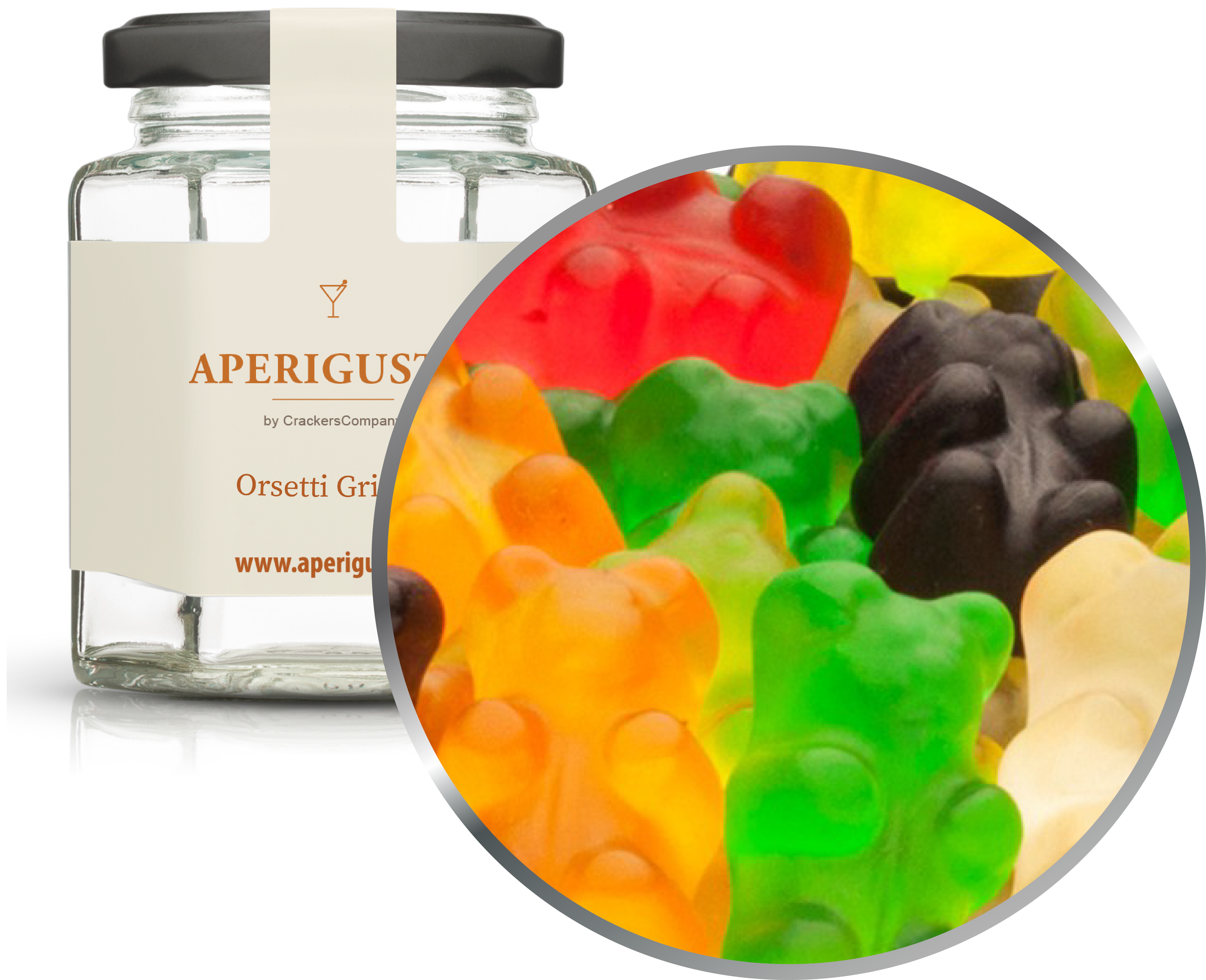 Aperigusto Zoom | P-31311-GLE | Vaso esagonale | Orsetti Grizzly