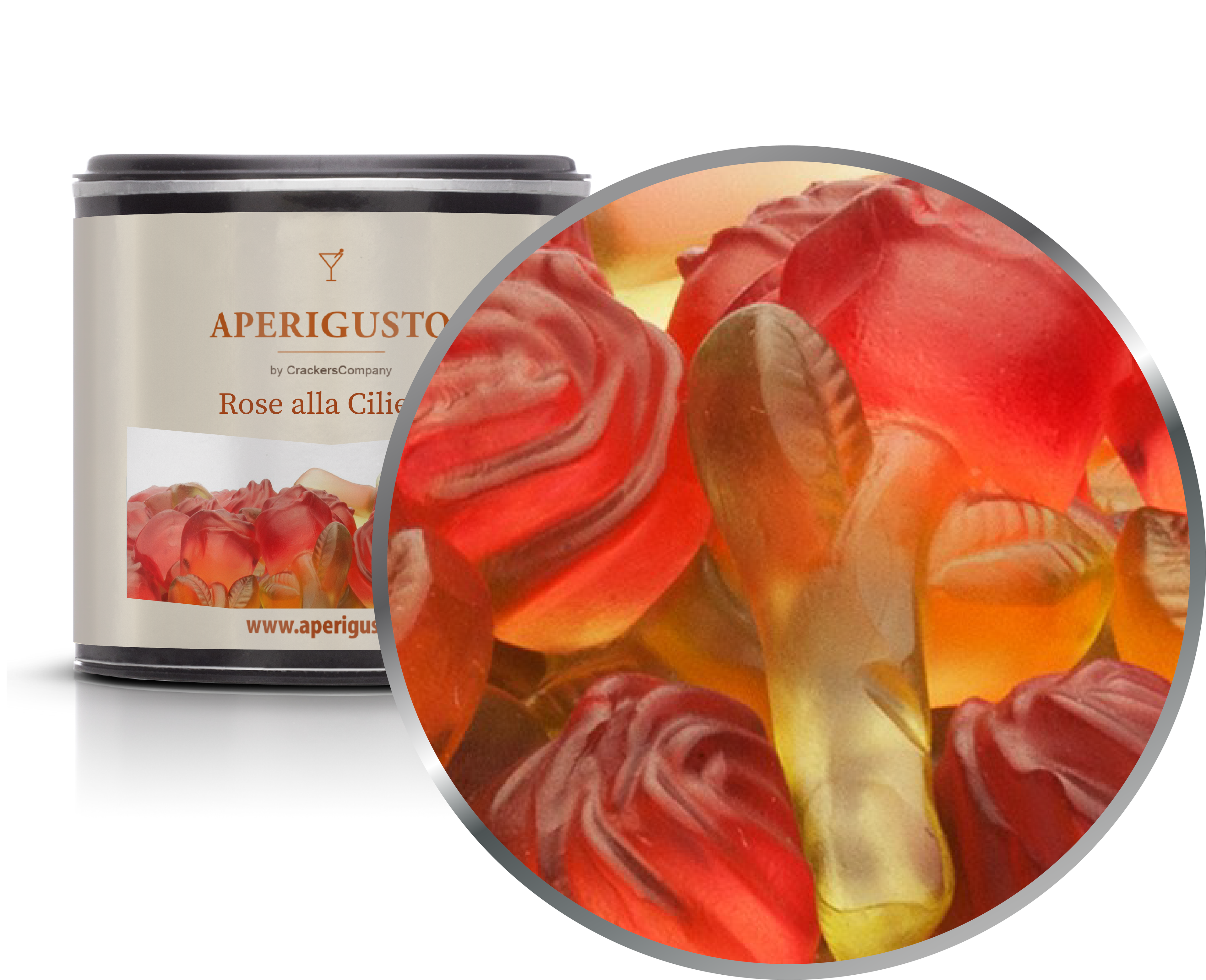 Aperigusto Zoom | P-31360-CCS | Barattolo composite piccolo | Rose alla Ciliegia