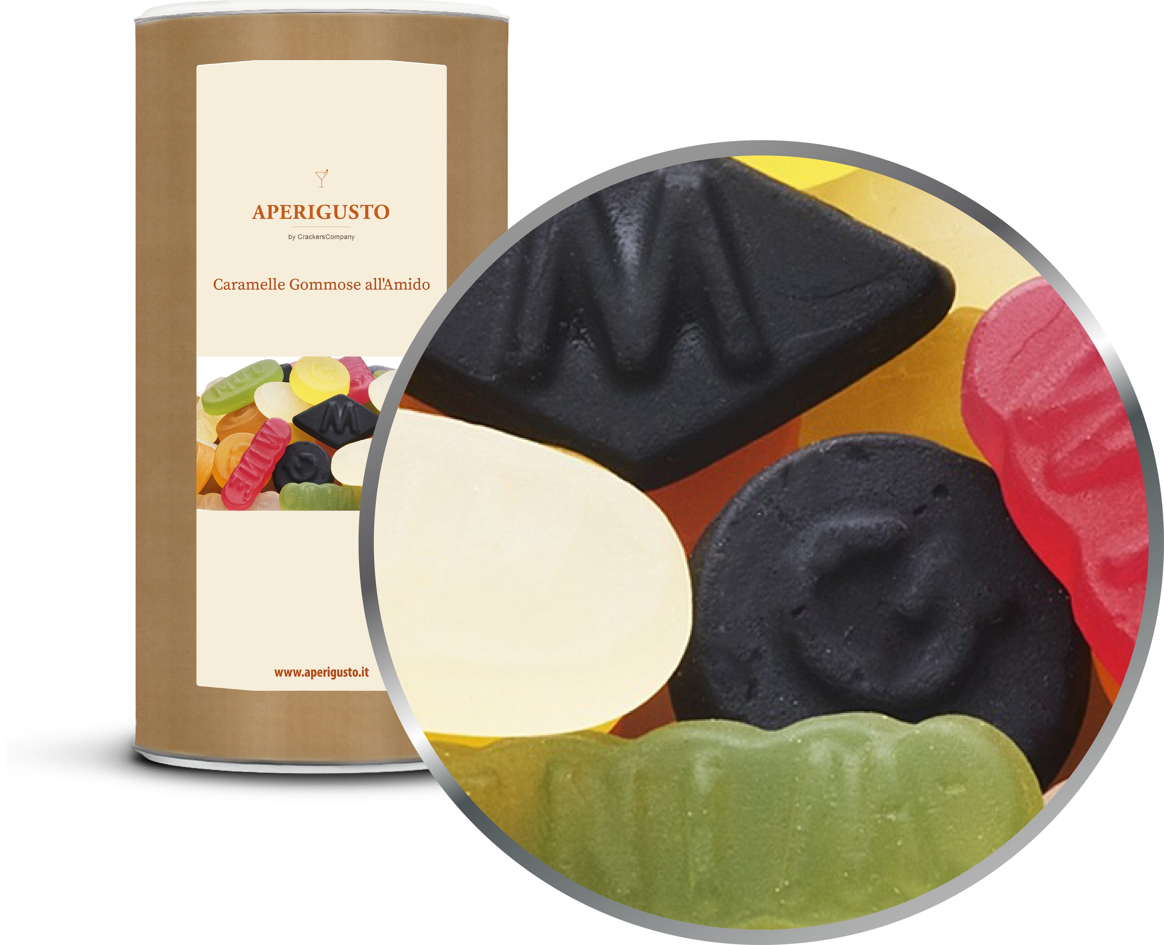 Aperigusto Zoom | P-31389-CCL | Barattolo composite grande | Caramelle all'Amido