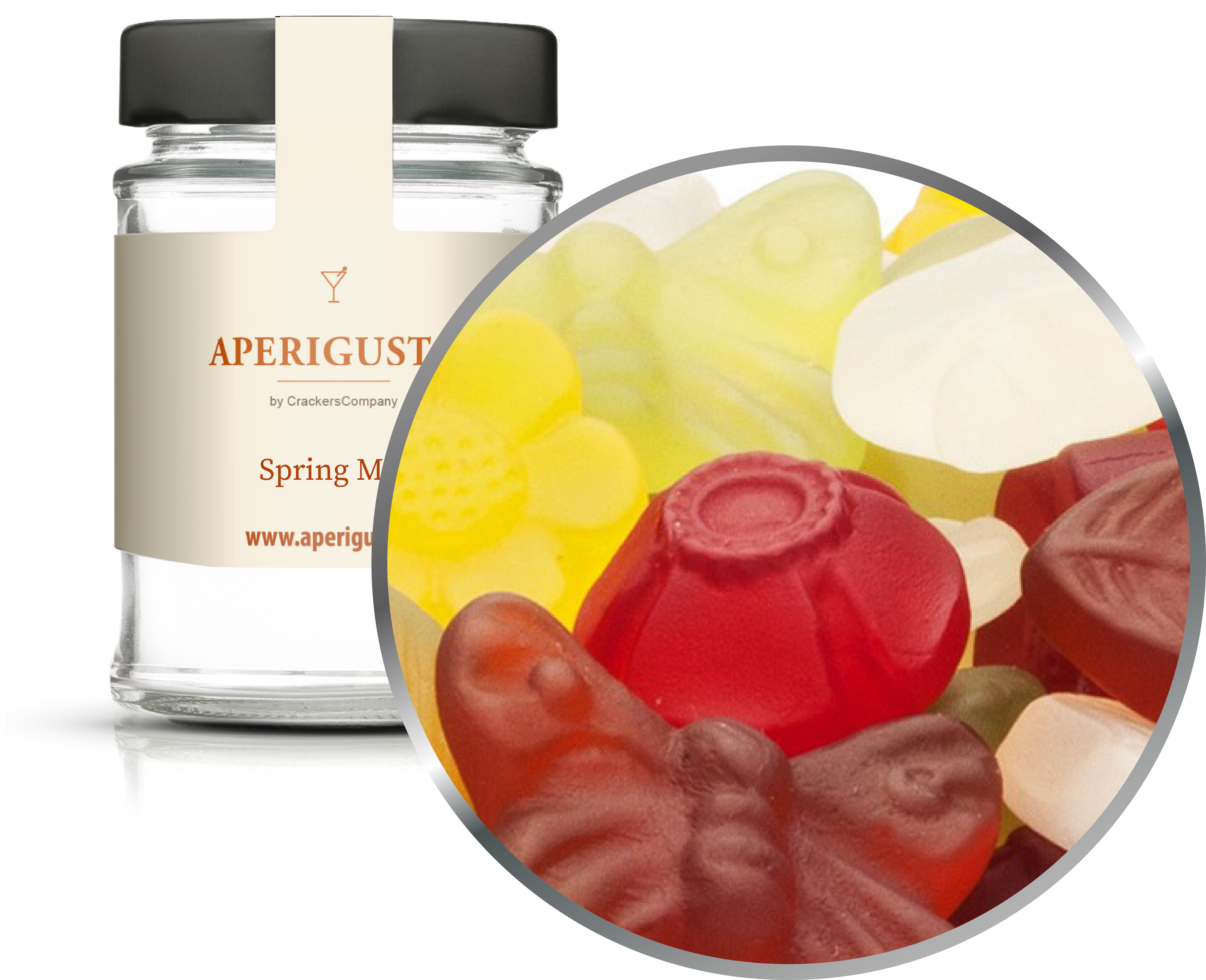 Aperigusto Zoom | P-31390-GLR | Vaso rotondo | Spring Mix