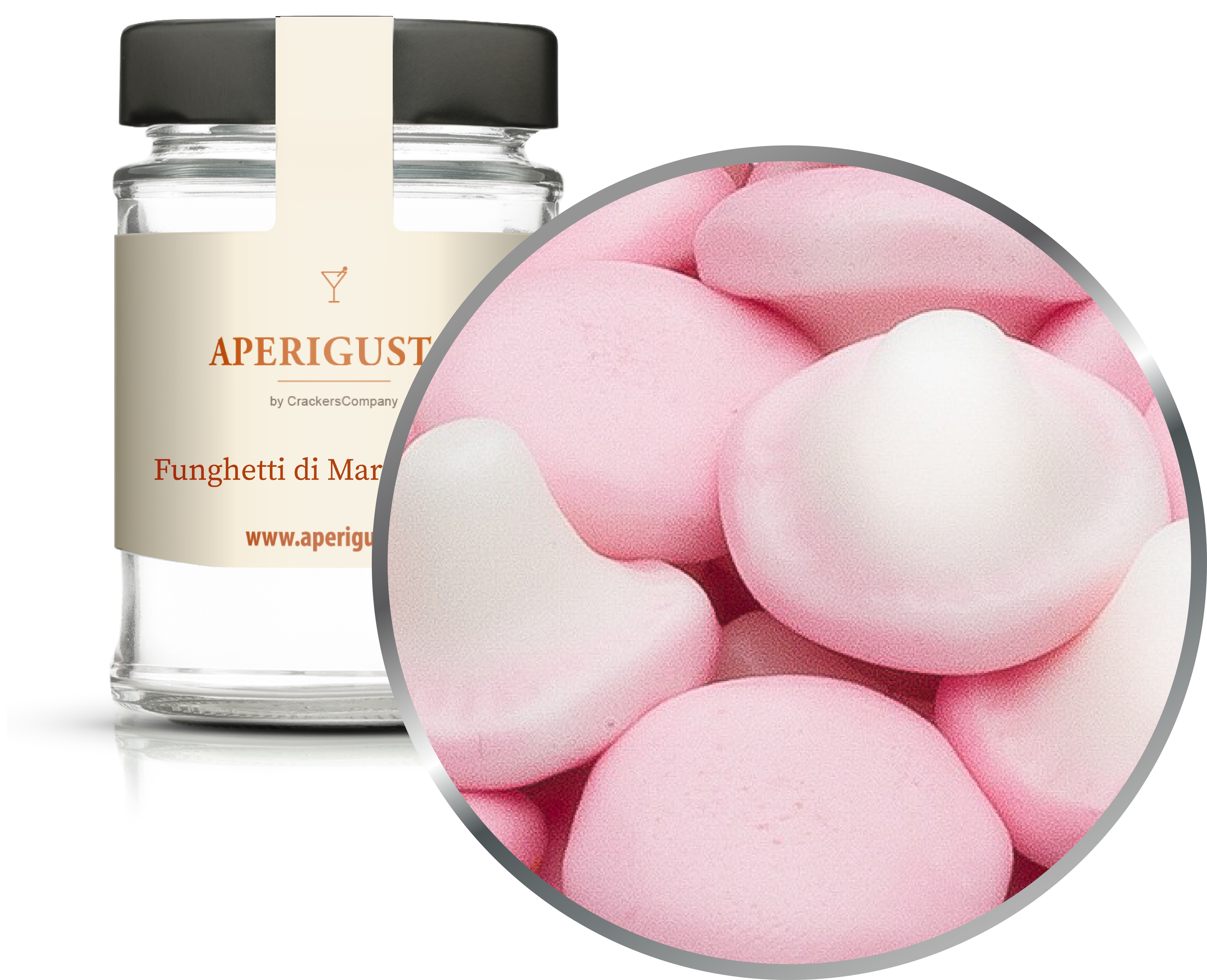 Aperigusto Zoom | P-31420-GLR | Vaso rotondo | Funghetti Marshmallow