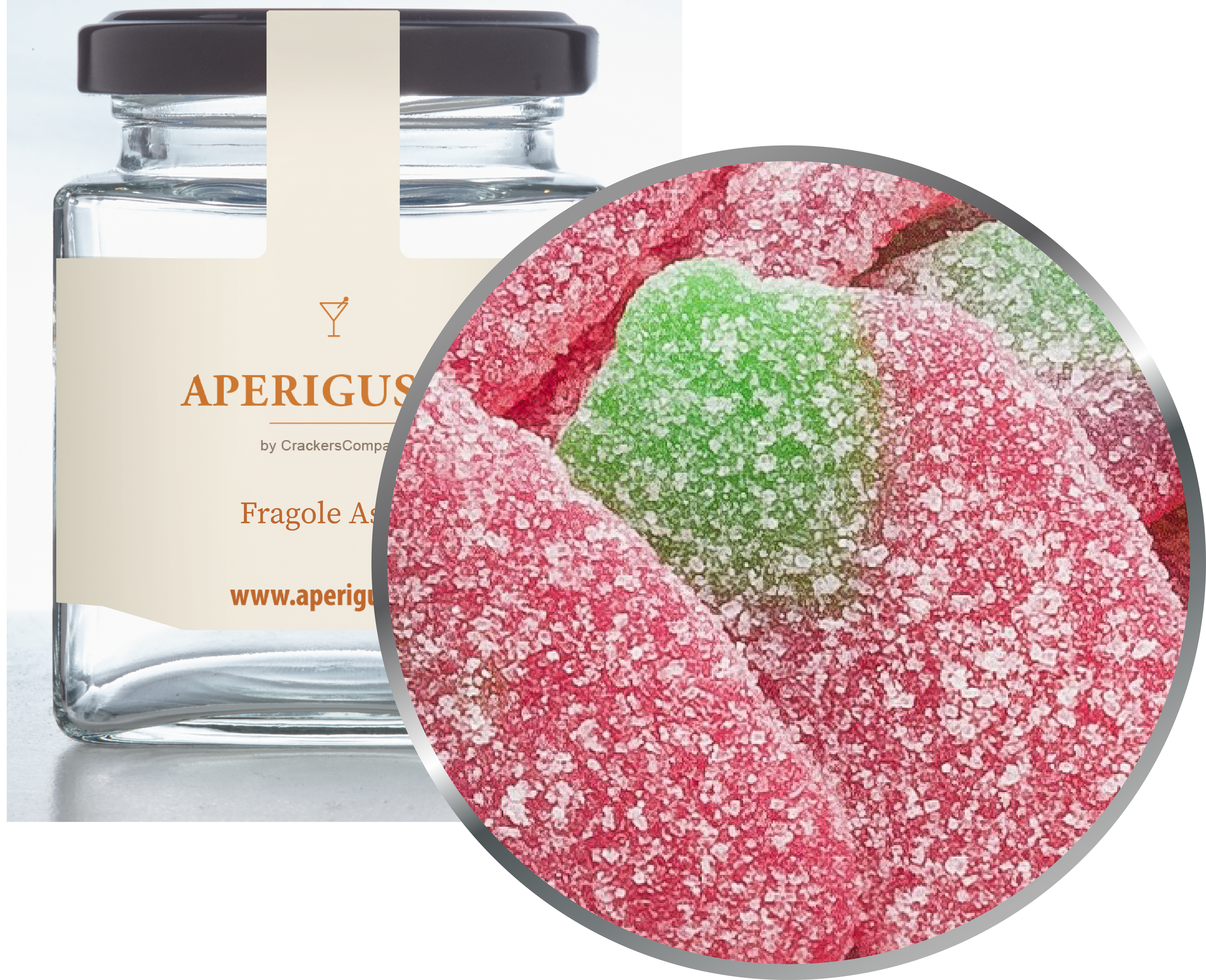 Aperigusto Zoom | P-31510-GLQ | Vaso quadrato | Fragole Aspre