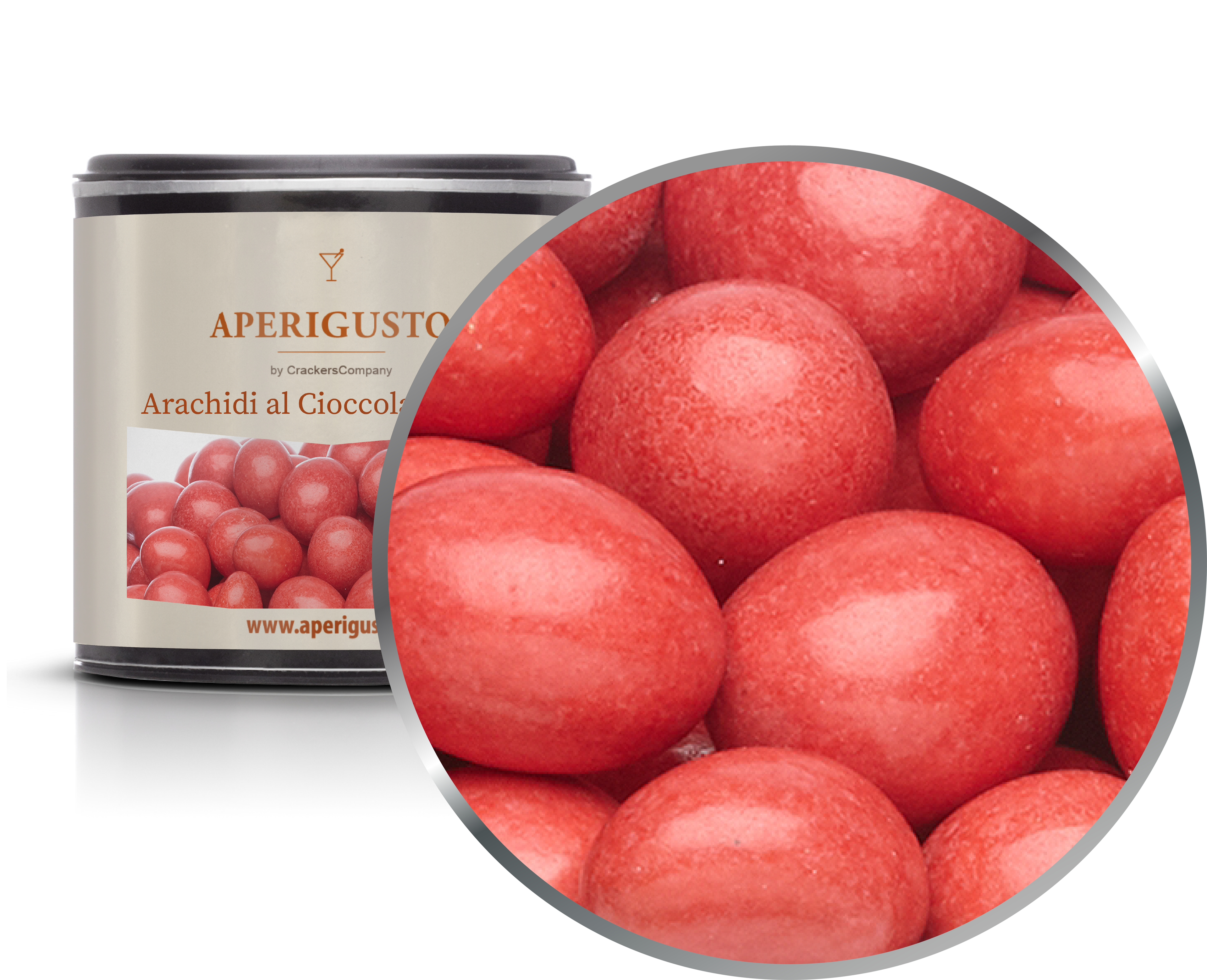 Aperigusto Zoom | P-35004-CCS | Barattolo composite piccolo | Arachidi Rosse