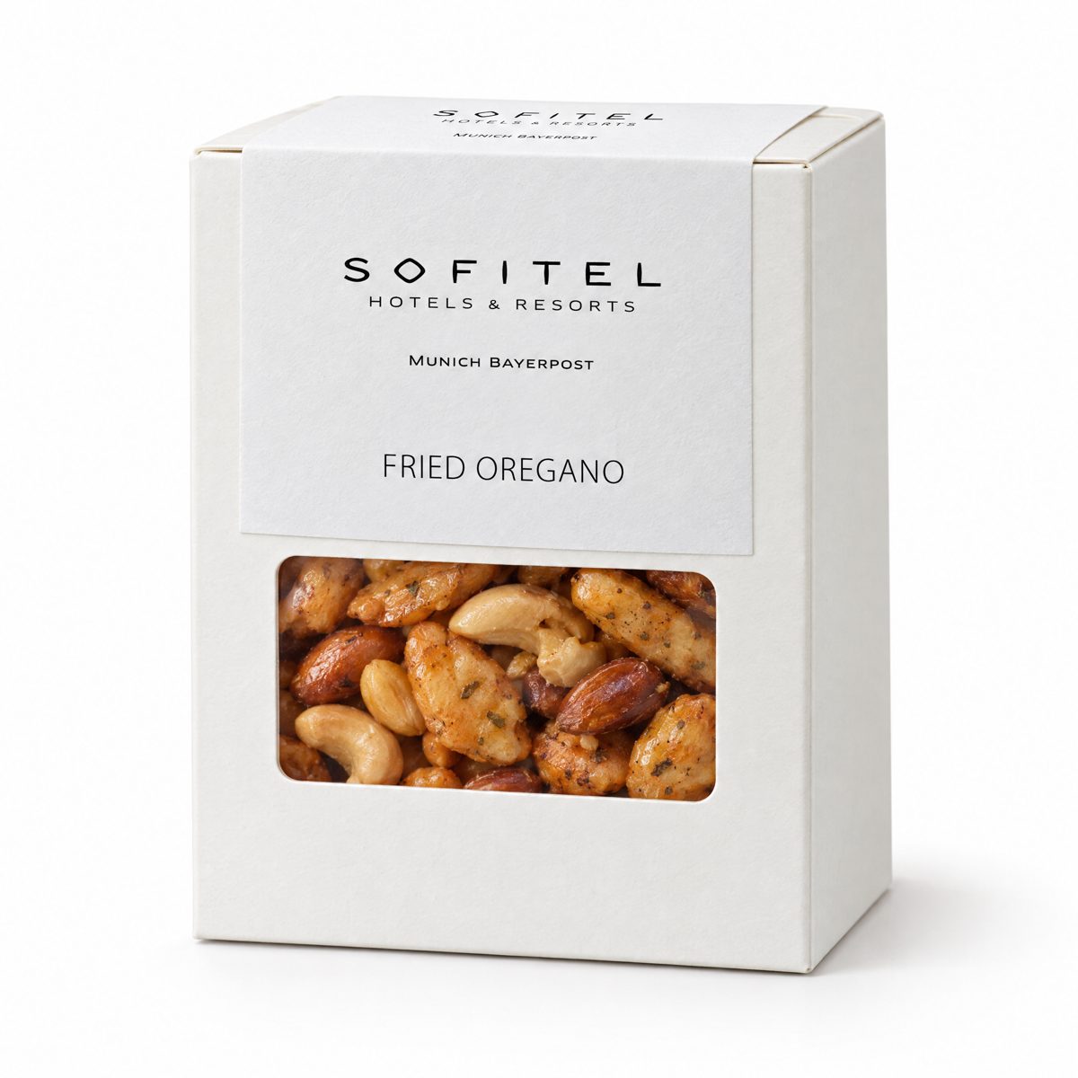 BOX bianca con etichetta del cliente, fronte