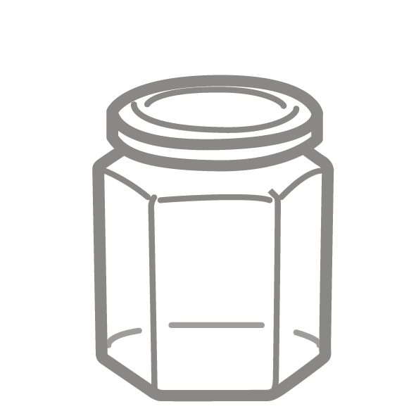 Hexagonal jar